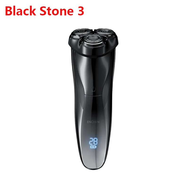 [Новейшая версия] Xiaomi Enchen Black Stone3 Pro 3D электробритва IPX7 Водонепроницаемая моющаяся перезаряжаемая бритва type-C для мужчин - Цвет: Full black