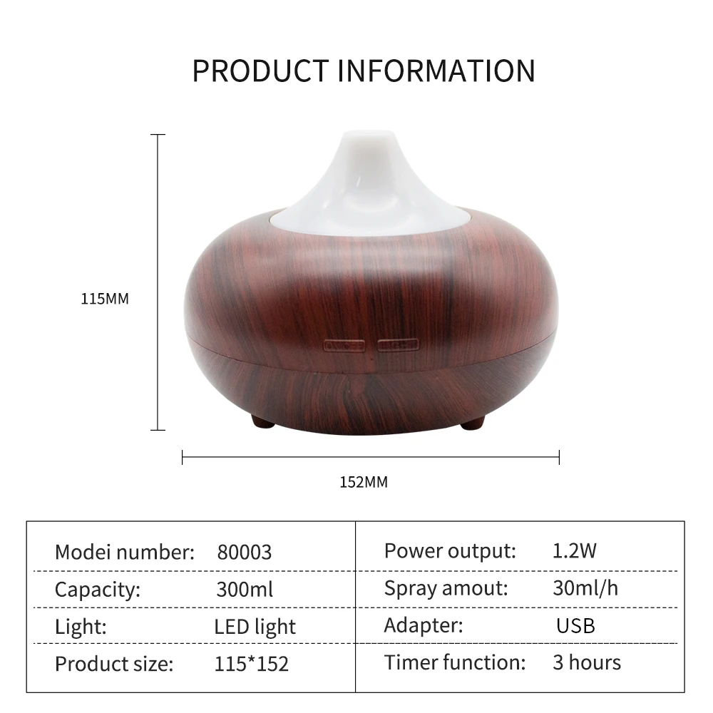 FUNHO 400 мл Арома Aiffuser деревянный увлажнитель воздуха Эфирное масло ароматерапия USB