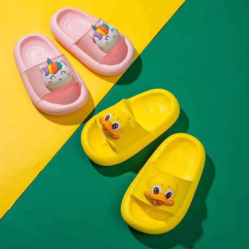 

Girl Slippers for Boys Children's Sandals Infants Baby Summer Home Soft Bottom Slippers 2021 Flip Flops Anti Slip Boy Duck Shoes