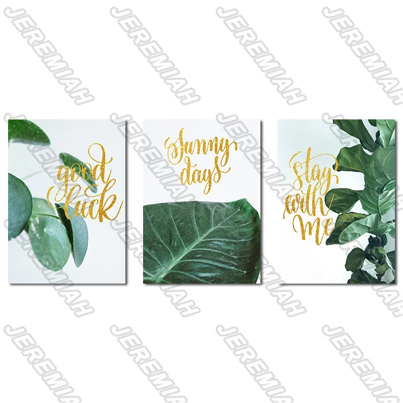 

Plants and Graceful Letters Poster and Painting Waterproof Ink Painting Modern Art Living Room Decoration