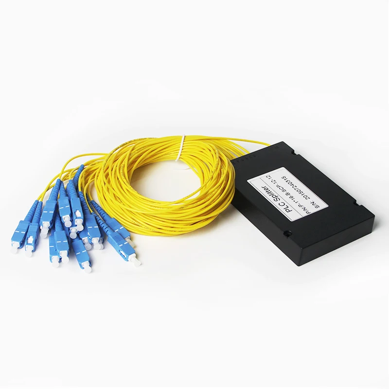 High Quality 1M SC UPC PLC 1X16 Fiber Optic splitter Box Single mode ABS Splitter Free shipping | Мобильные телефоны и