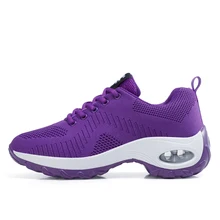 Spring New Women's Sports Shoes Lace-up Mesh Women's Sports Shoes Low-top Thick-soled Women's Sports Shoes Non-slip Sports Shoes (3)