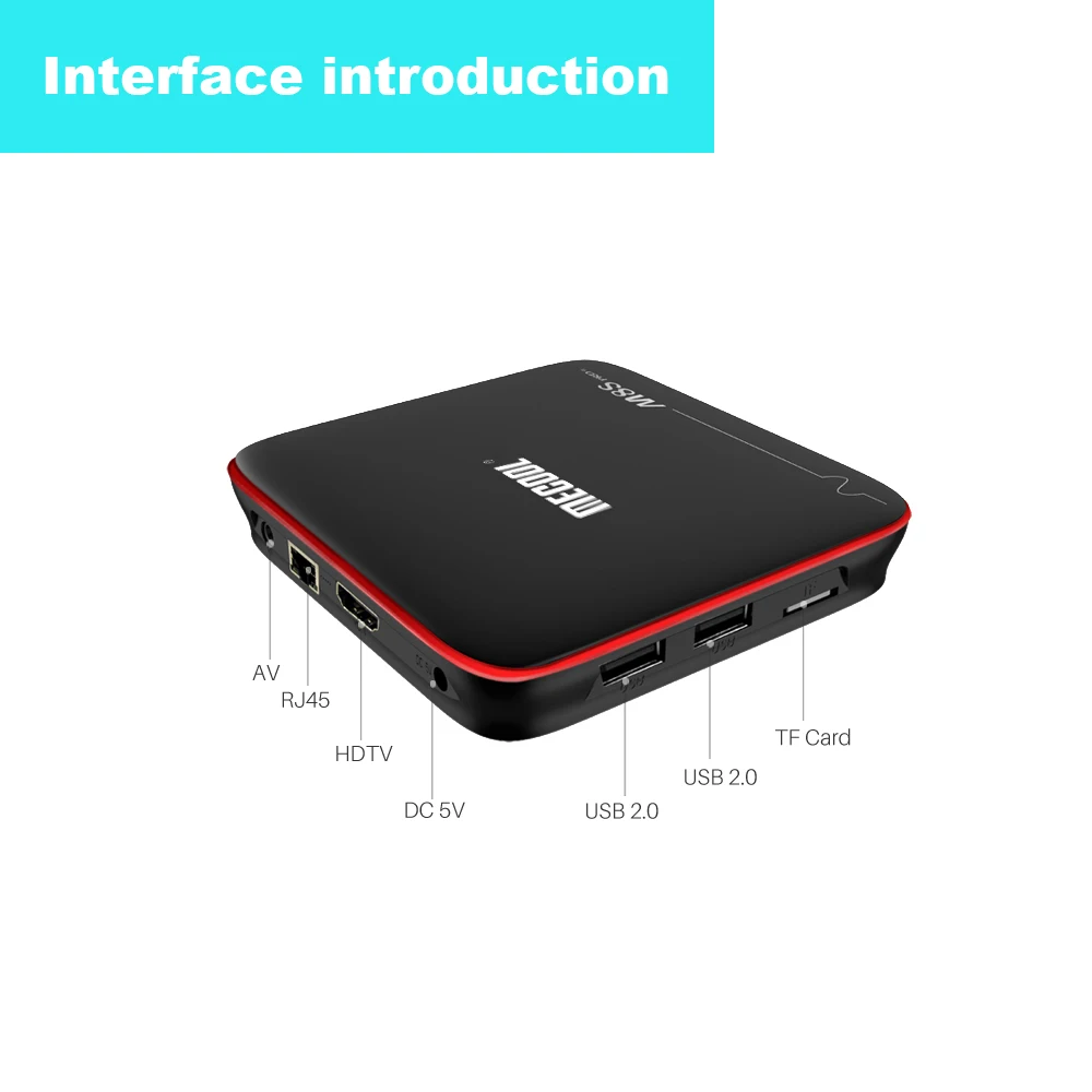 Mecool приставка M8S Pro W Android 7,1 Smart tv Box S905W четырехъядерный процессор 2 ГБ+ 16 Гб Поддержка 2,4G беспроводной Wi-Fi медиа-бокс