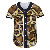 ujwi new harajuku tops snake baseball uniform animal skin 3d sportswear summer fashion coat women men wholesale dropship 5xl