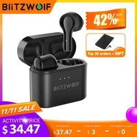 blitzwolf bw fye9 tws earphone wireless earbuds half in ear dsp noise reduction gaming bluetooth compatible earphones with mic