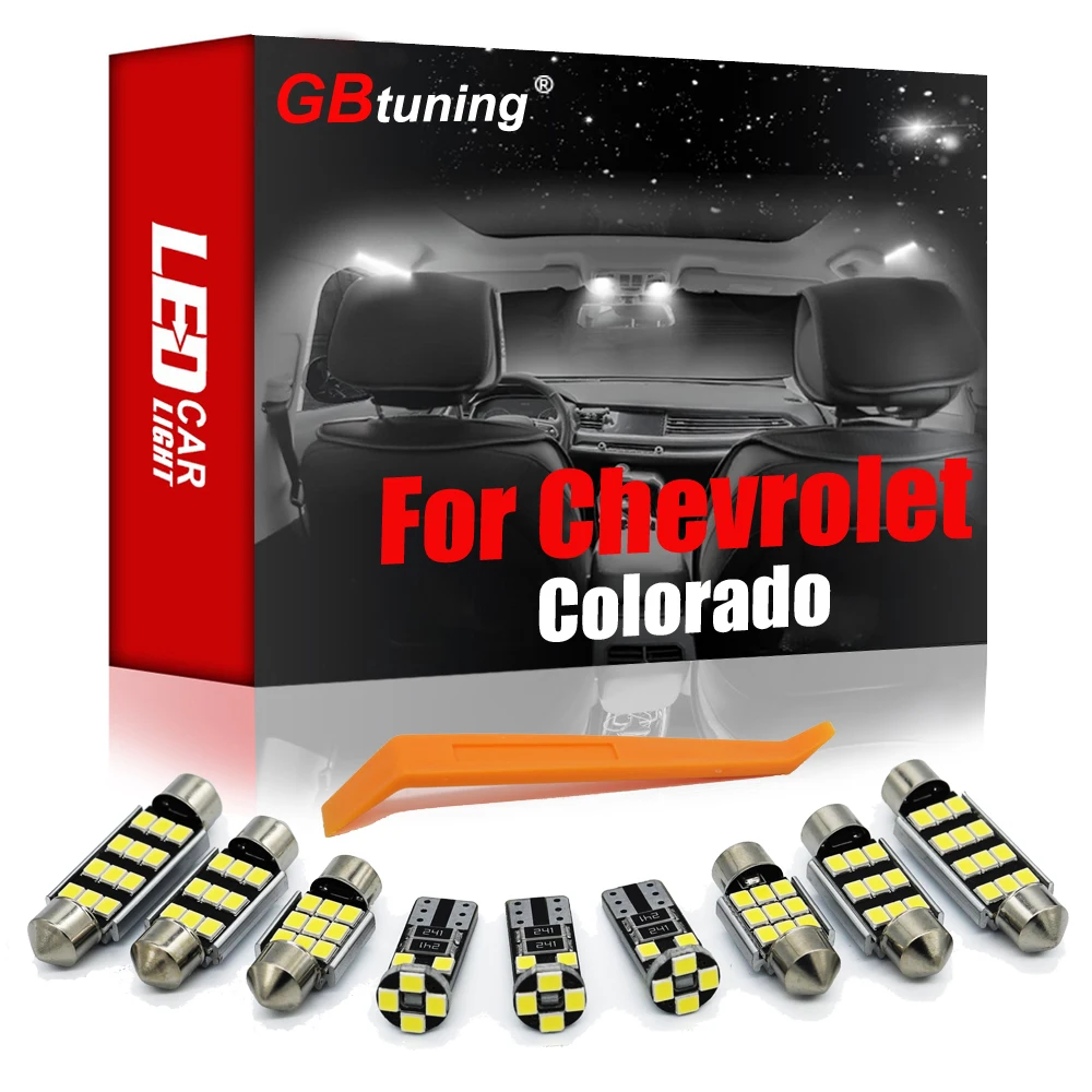

GBtuning ошибок светодиодный для Chevrolet Chevy Колорадо (2004 - 2015 2016 2017 2018 2019) интерьер автомобиля лампы светильник комплект аксессуаров