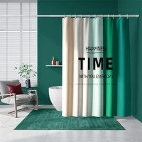ordic polyester shower curtain modern bathroom luxury thick shower curtain hooks waterproof cortinas household merchandises 60