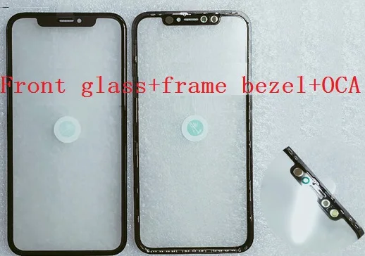 10 шт. холодное прессование 3 в 1 переднее стекло для экрана + рамка с OCA клеем iphone 8 7