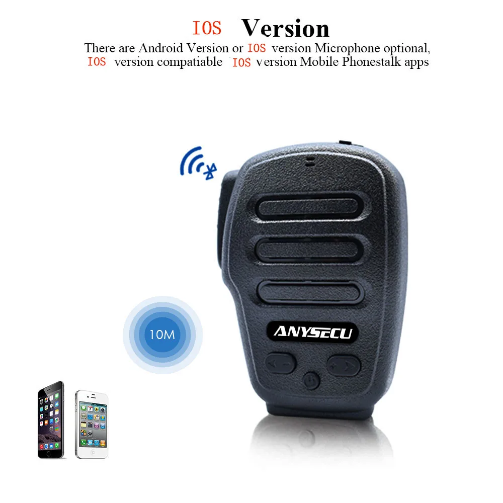 IOS Беспроводной микрофон для F22 F25plus POC радио B03 Bluetooth PTT Walkiefleet радио Zello Mic ESchat дистанционное управление громкой связи - Цвет: IOS