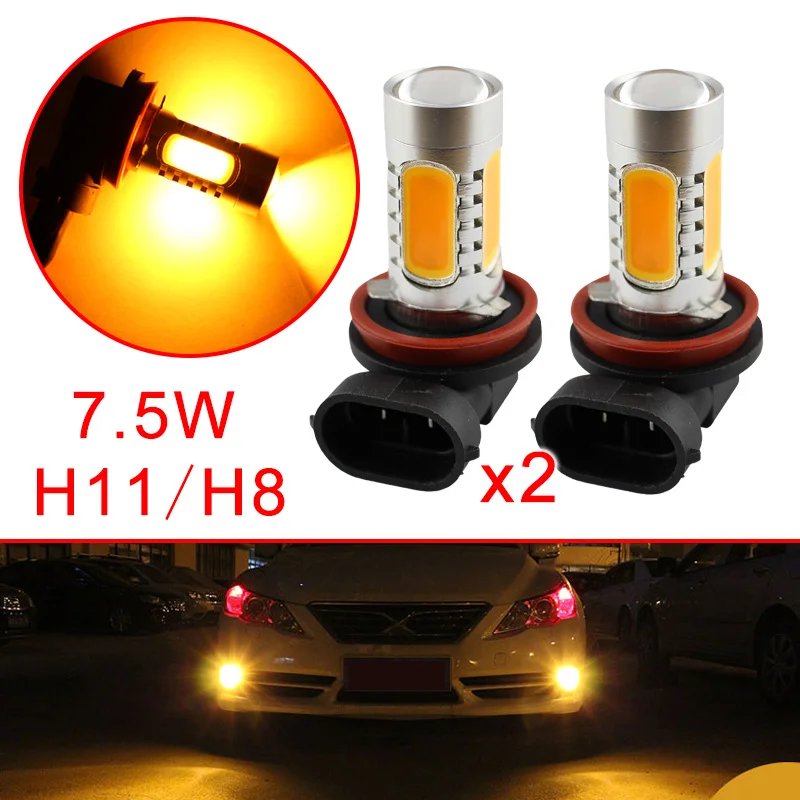 2 шт. H8 H11 Светодиодный противотуманный светильник DRL лампа подходит для
