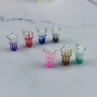 10pcs 3d ice cream resin charms fruit sundae pendant earring keychain necklace pendant jewelry findings phone case diy 1020mm