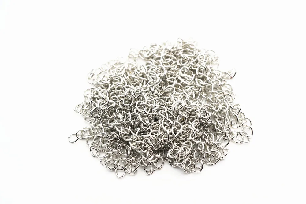 rhodium chain 50 шт., 6 цветов, удлинитель колье удлинитель браслета, удлиняющие хвосты, сделай сам, для рукоделия, для изготовления ювелирных изделий, подходящие разъемы HK021 - Цвет: rhodium chain
