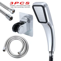 modern high pressure chrome handheld shower head spray with hose and holder set bathroom accessories