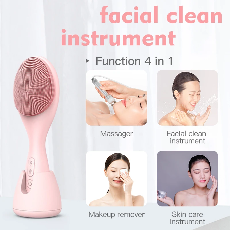 

Electric face cleansing brush Silicone USB facial cleansing brush Skin care cleanine machine IPX6 waterproof face scrubber