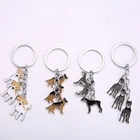 Личность Сделай Сам домкрат Рассел терьер ожерелье с подвеской в виде автомобильный брелок для ключей держатель логотипом отличный подарок для мужчин и женщин, сумка для домашних животных брелок Шарм ювелирные изделия