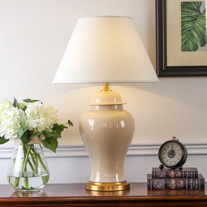 American Style Yaobian Ceramic Table Lamp for Bedroom Living Room Bedside Hotel Villa Home Decoration New Chinese | Освещение