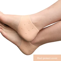 soft silicone protector heel cushions women prevent dry washable foot skin care gel socks for cracked pain