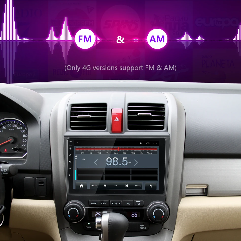 Jansite " Car Android радио для Хонда сrv CR-V 2007 2008 2009 2010 2011 мультимедийный проигрыватель навигации gps 4G WI-FI ips экран