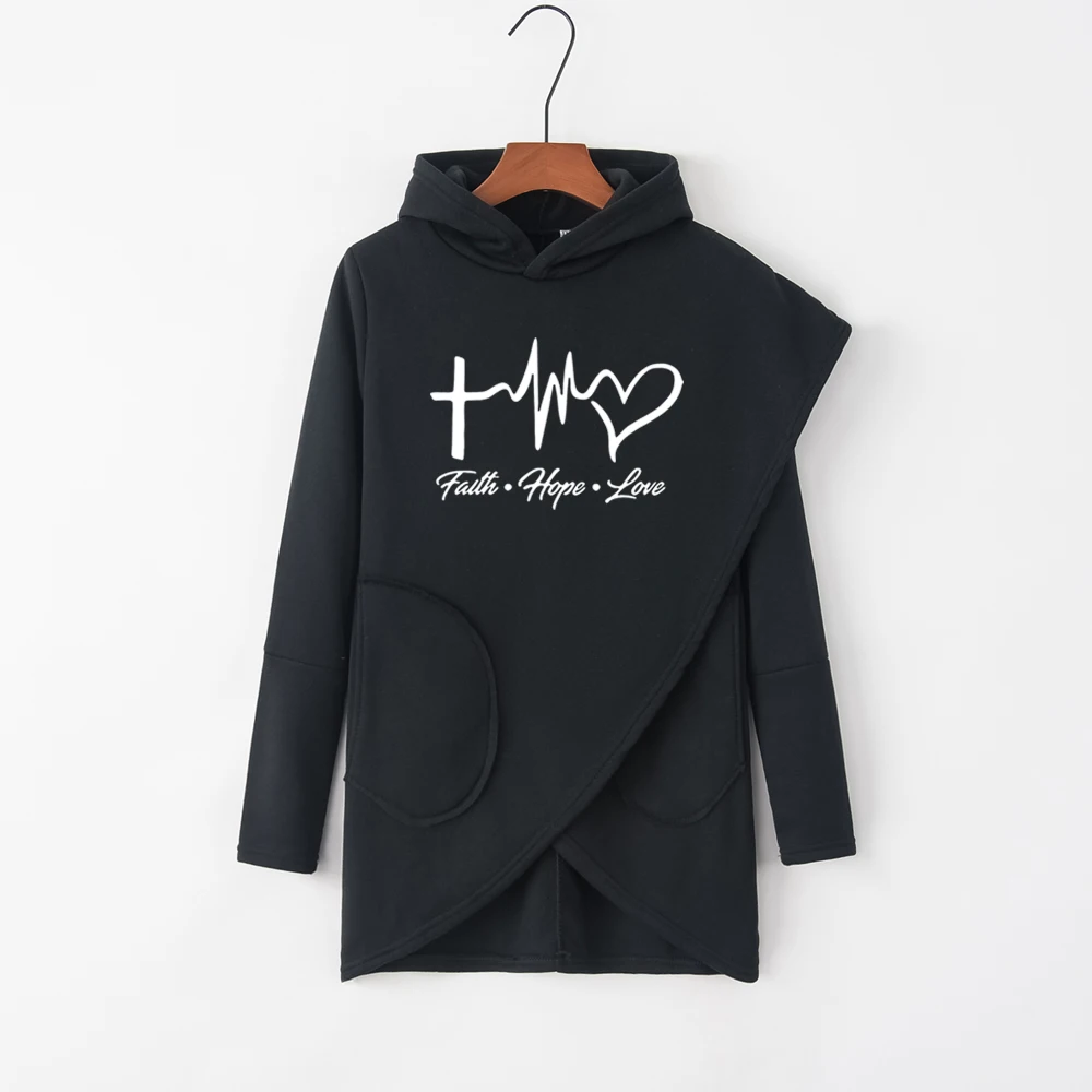 Новинка 2021 модные милые толстовки с надписью Faith Hope Love топы женские Молодежные