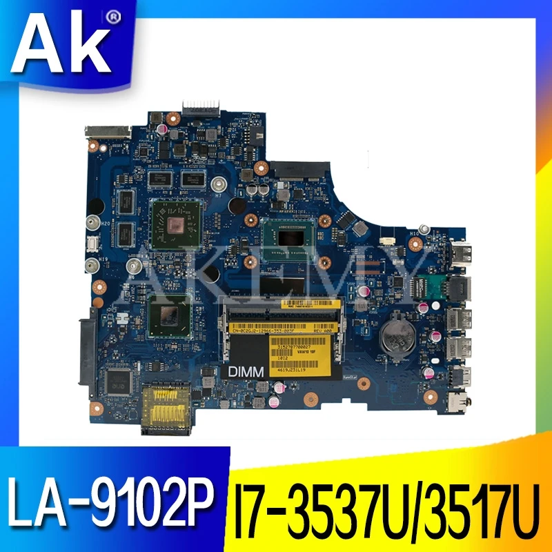 LA 9102P Laptop motherboard for Dell Inspiron 17R 3721 5721 original mainboard I7 3537U/3517U AMD video card|Материнские платы для