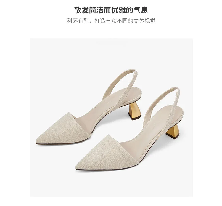 Новая обувь; женская весенняя обувь с петлей на пятке 6 см; женская обувь на тонком высоком каблуке с острым носком; Летние босоножки; женская обувь на каблуке; ky1