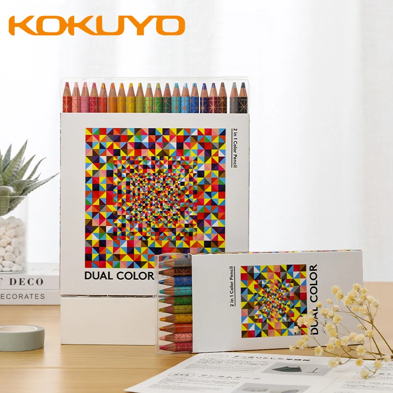 

10/20pcs Set Japanese Kokuyo Two-color Mixed Color Paint Pencil KESP13 Student DIY Creative Painting Graffiti Colored Pencil