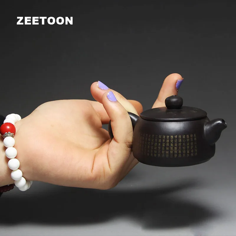 100 мл китайский полезный Фиолетовый Глиняный Чайник зернистый чайник
