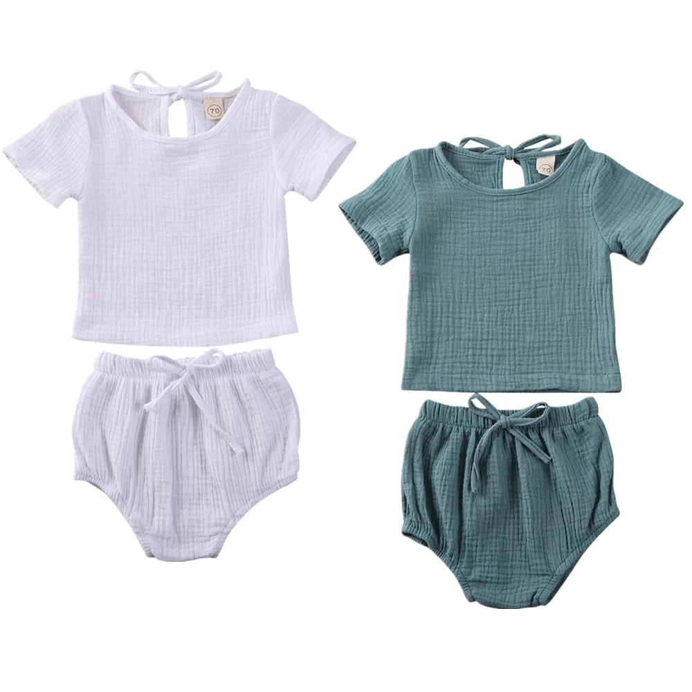 Шорты и штаны для новорожденных из хлопка льна | Детская одежда обувь