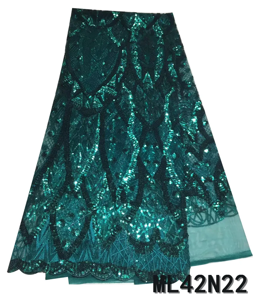 

Красивая кружевная ткань зеленая французская кружевная ткань вышивка tissu для свадьбы кружевной Материал африканский ML42N22