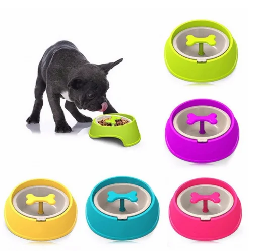 Кормушки для домашних животных креативная миска медленного корма собак блюдо