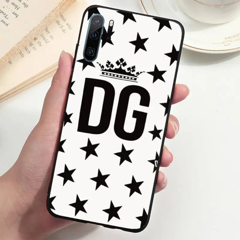 

Luxury Letter Brand Label DG Phone Case For Huawei P20 P30 P40 lite Pro P Smart 2019 Mate 10 20 Lite Pro Nova 5t