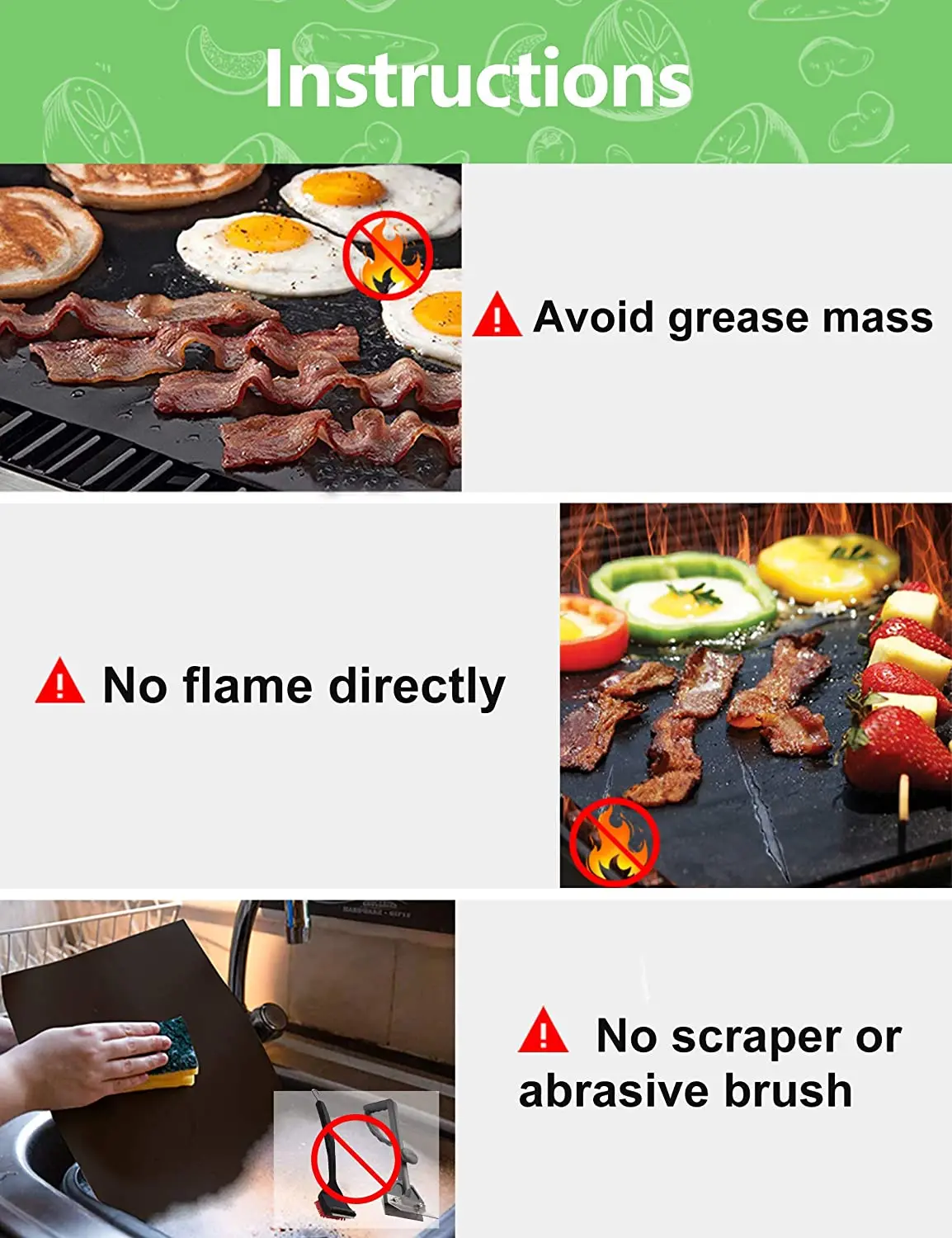 

MLIA Reusable Non-Stick BBQ Grill Mat Pad Baking Sheet Portable Outdoor Picnic Cooking Barbecue Oven Tool Accessories Grill Mat
