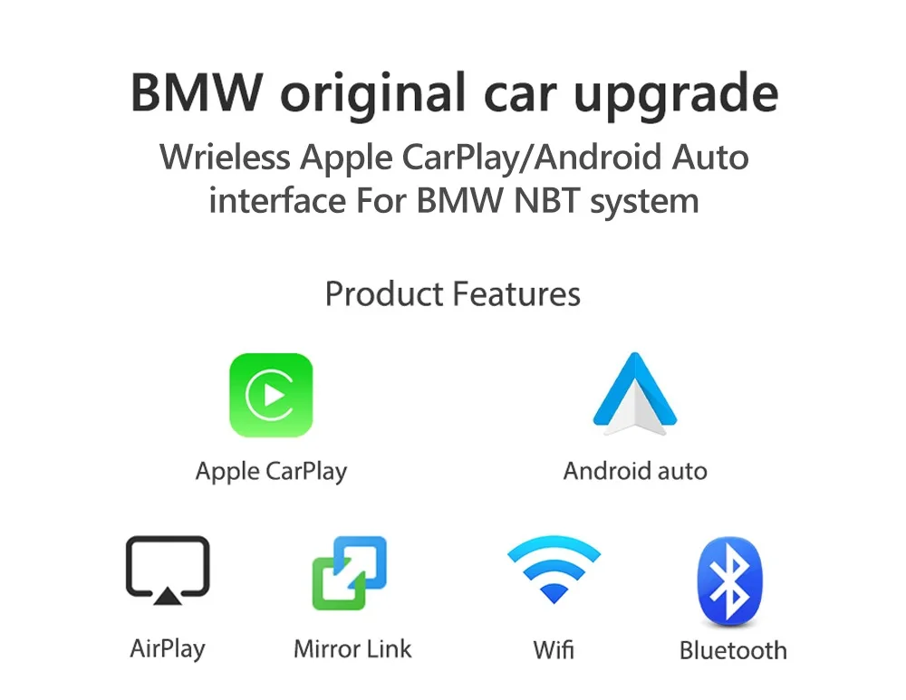 Беспроводной Apple Carplay для BMW Декодер Box 1 2 3 4 5 6 7 серии X1 X3 X4 X5 i3 i8 Mini CIC 2008 2014 Android