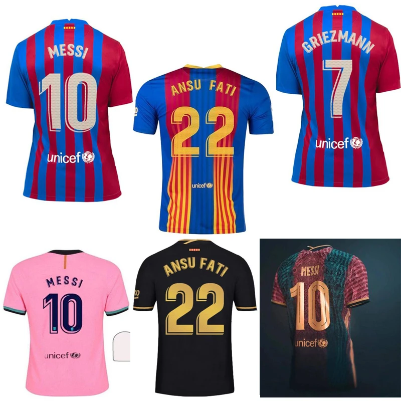 

Novo messi 2021 2022 outinho barcelonaes suarez pique o. Dembele ansu griezmann messi de jong men nova qualidade superior