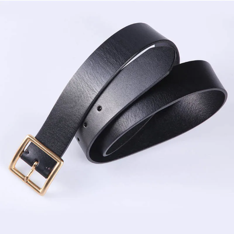Gold plus black Кожаный ремень для отдыха xiaomi Mijia Qimian из коровьей кожи с пятью отверстиями, Ширина 38 мм, аллюминевая пряжка, ремешок для умного дома xiaomi, поясная повязка - Цвет: Gold plus black