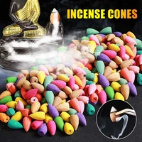 60pcs backflow incense cones assorted natural scents aromatherapy fragrance waterfall incense for backflow incense burner holder