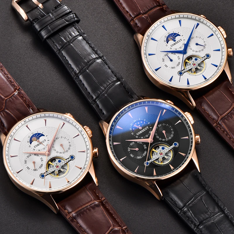 Часы мужские автоматические 44 мм с календарем | Наручные часы