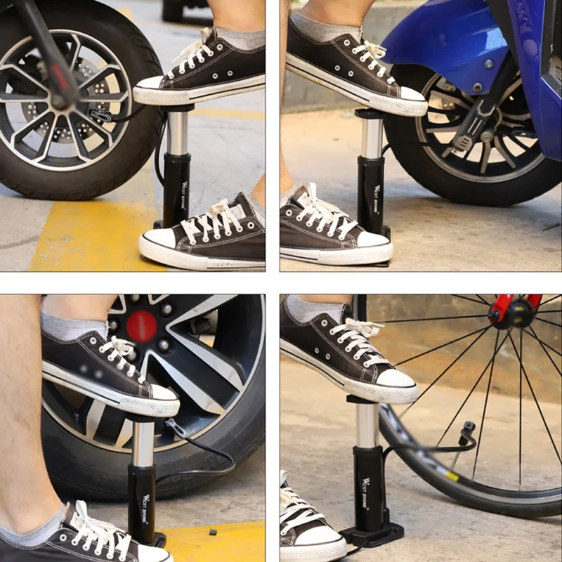 

140PSI Bike Pump Ball With Base Foot Pump Bicycle Tire Pump Mountain Bikes Air Inflator Motorbike Pump Bicycle Accessories