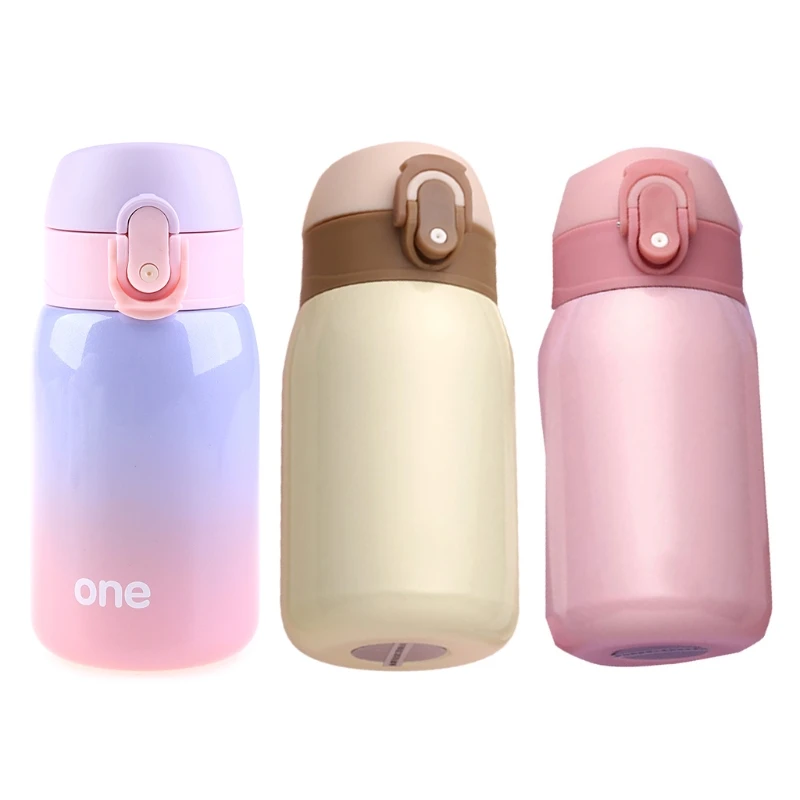 

J60F 320ml Vacuum Cup 304 Stainless Steel Bottle Valentines Gift Thermos For Lovers Yellow Purple Pink