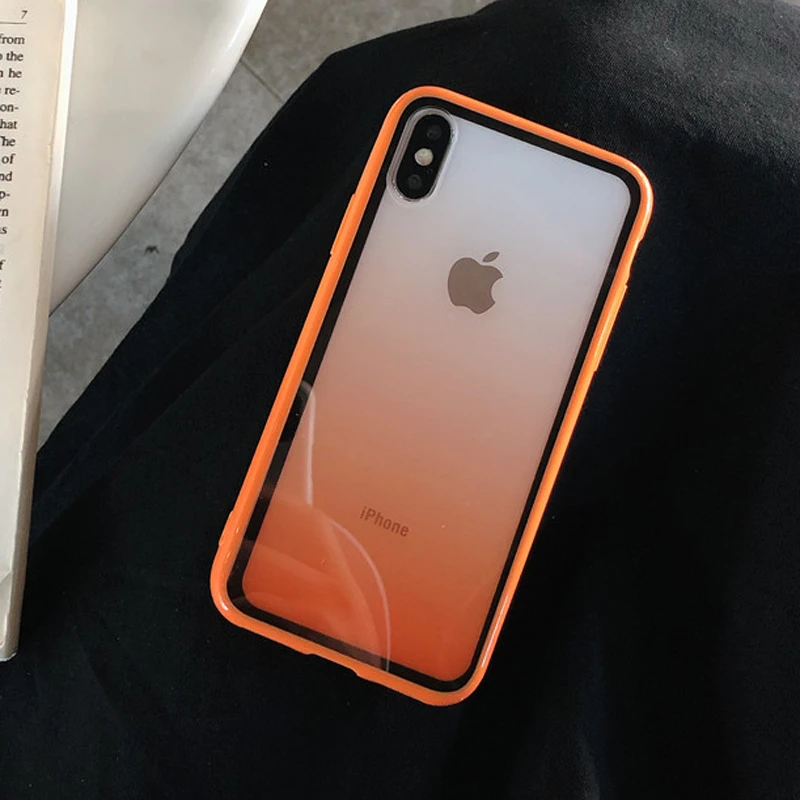 Модный акриловый прозрачный чехол с градиентом для iphone 11 Pro Max XS MAX XR X, чехлы для Apple iphone 7 8 6 6S Plus