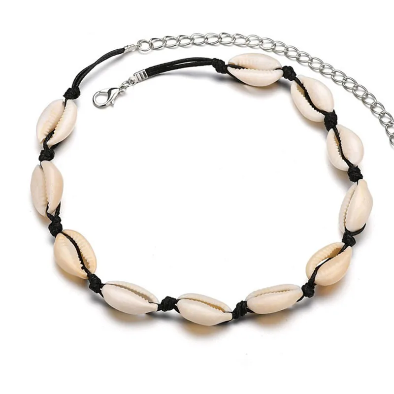 Женское Ожерелье в стиле бохо простой кулон из натуральной морской ракушки с