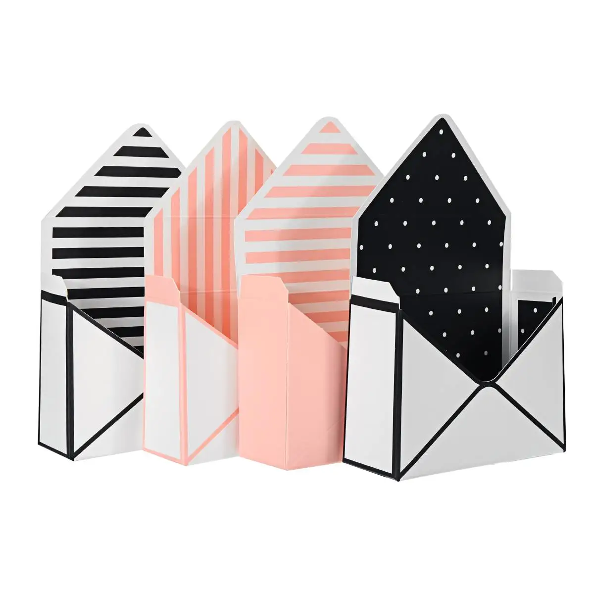 

12Pcs/Set Bouquet Gift Box Envelope Flower Boxes Hand Holds Folding Floral Bouquet Paper Box Romantic Flower Paper Holder Decor