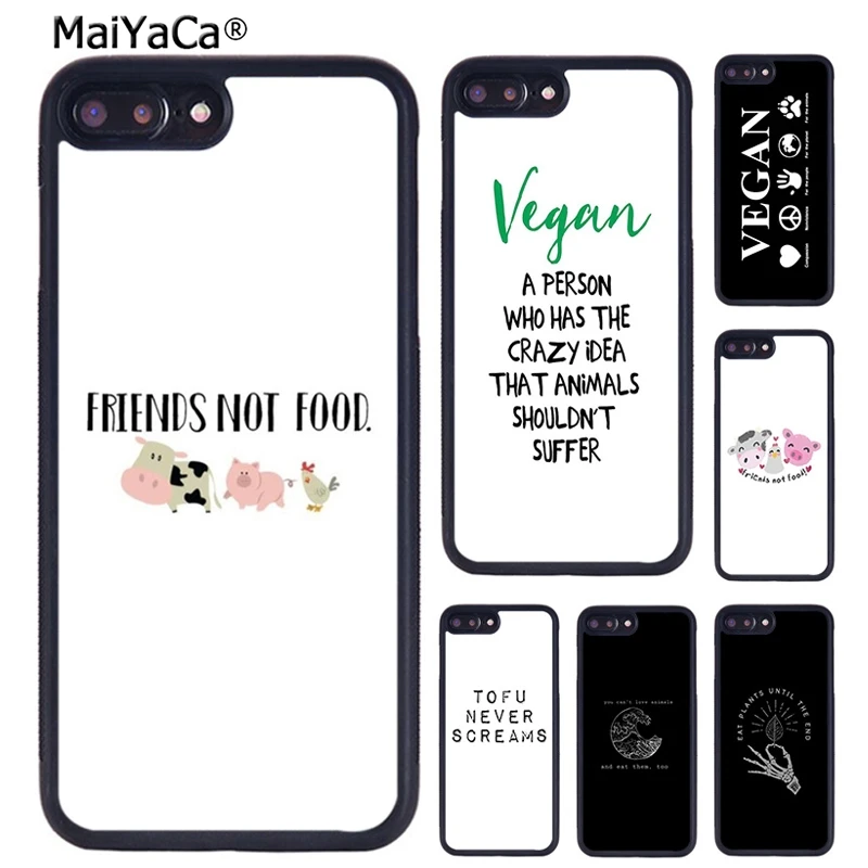 MaiYaCa веганская цитата Veganism чехол для телефона iPhone X XR XS 11 12 13 Pro MAX 5 6 6S 7 8 Plus Samsung Galaxy S8