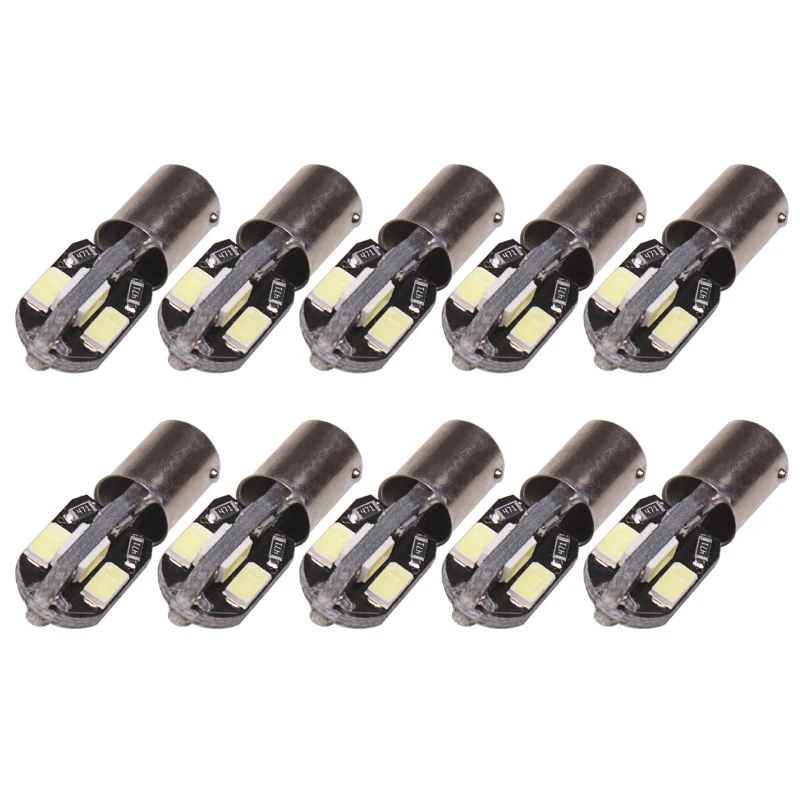 10 шт. BA9S led 233 T4W 8smd 5630 Светодиодная силиконовая Лампа Внутреннее освещение для