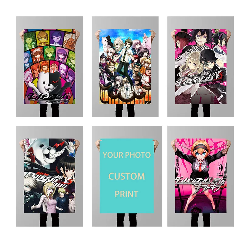 

Плакаты Danganronpa V3, классическое аниме украшение для интерьера, настенная ткань, картина, кафе, бар, гостиная, Мультяшные принты на заказ