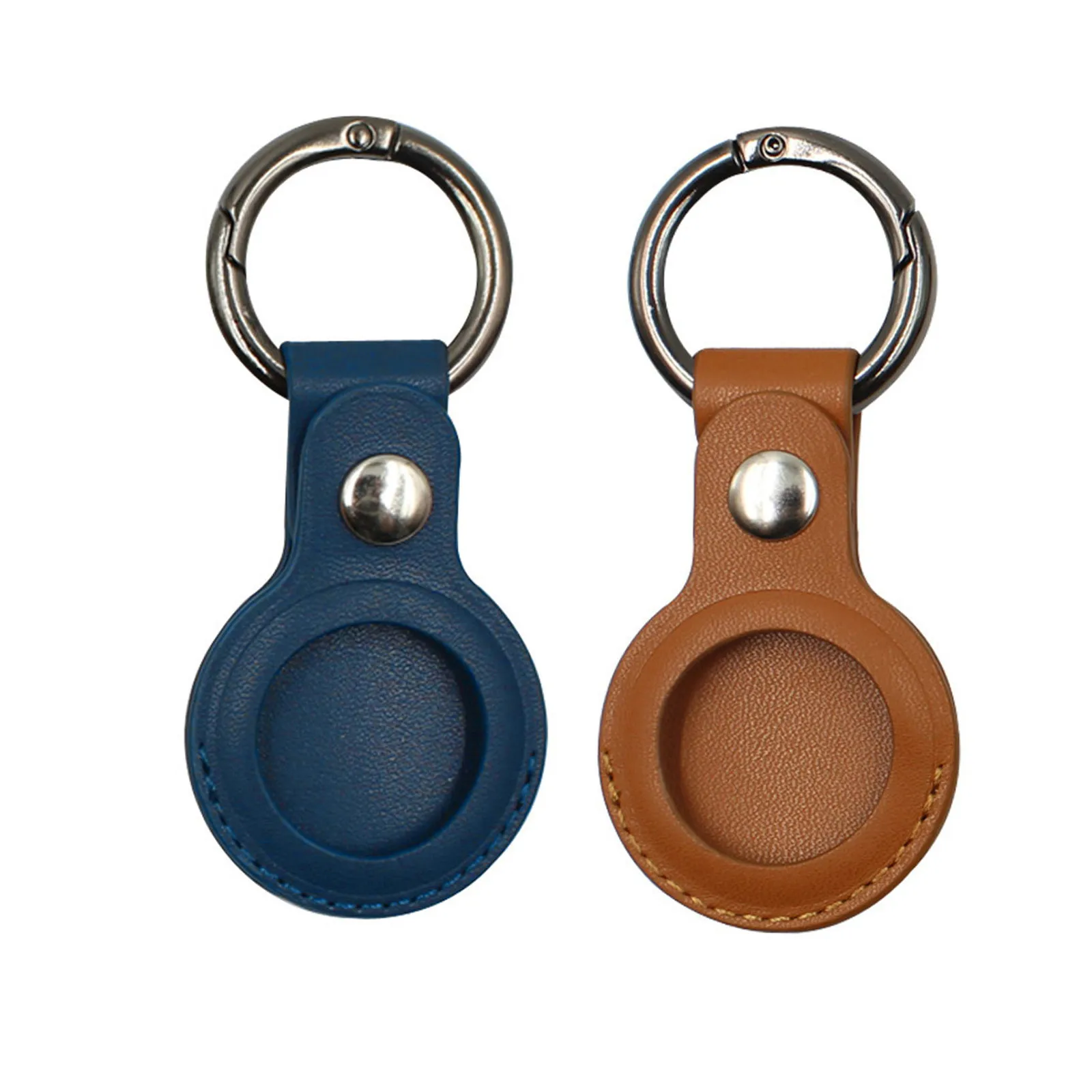 

Leather Protector Case For Airtag Anti-lost Device Keychain Protective Covers For Airtags Luxury Locator Tracker Airtag Case