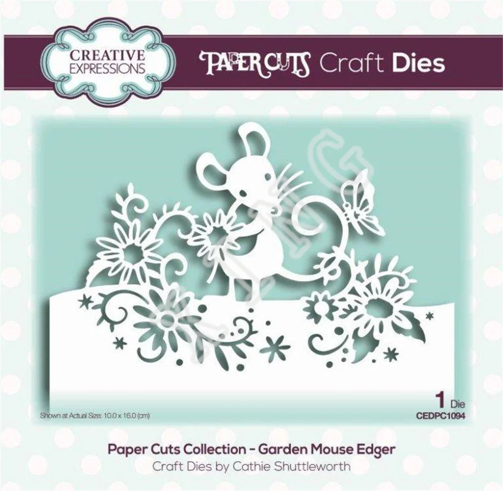 

Card Garden Mouse Edger Craft New Metal Cutting Dies Scrapbook Diary Decorate Stencil Embossing Template Diy Handmade Greeting