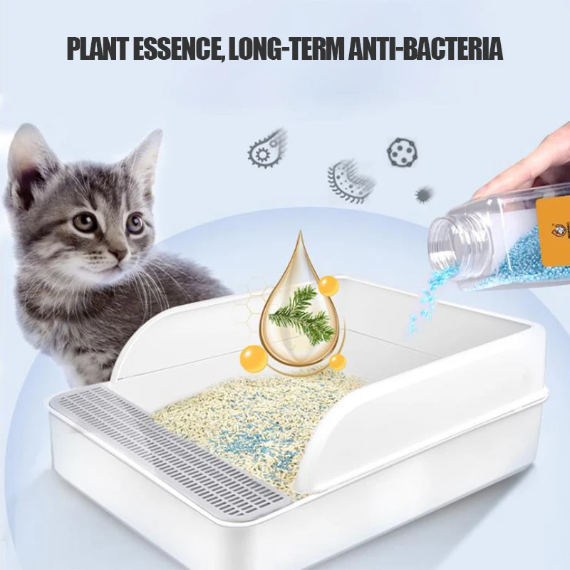 Дезодорант шарики для кошачьего туалета с активированным углем 300 г|Лотки и