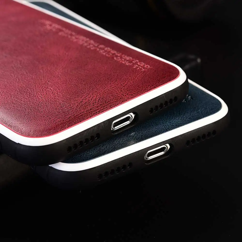 New luxury PU Leather Phone Case for iPhone 11 Pro Max 6 6s 7 8 Plus White Lines Soft Cover iphone XS X XR Coque Fundas | Мобильные