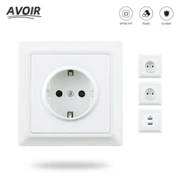 avoir de eu fr plug standard grounded power socket dual usb charging port 16a wall socket 86type with child protective lock